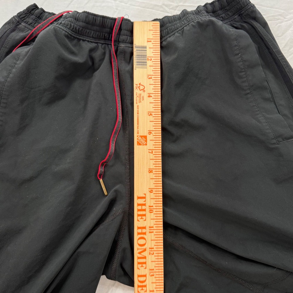 Lululemon Pace Breaker Shorts Men Sm Black Lined 7" Topo Print Side Panels - Picture 8 of 10
